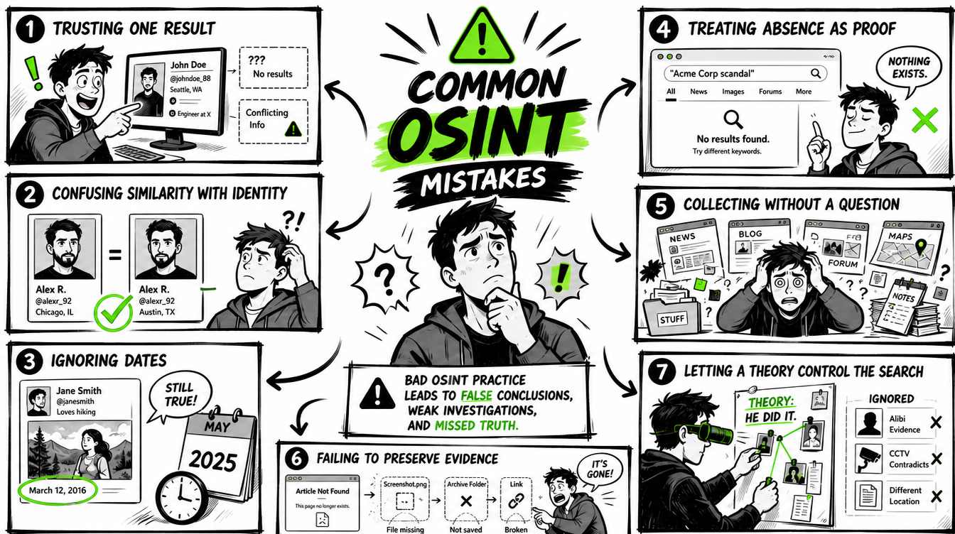 Common OSINT mistakes