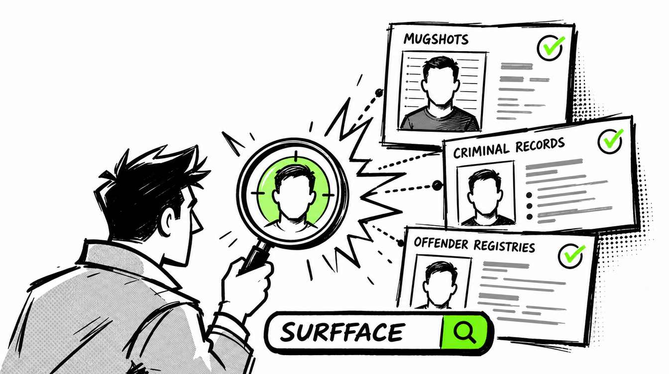 Public Records Face Search with Surfface