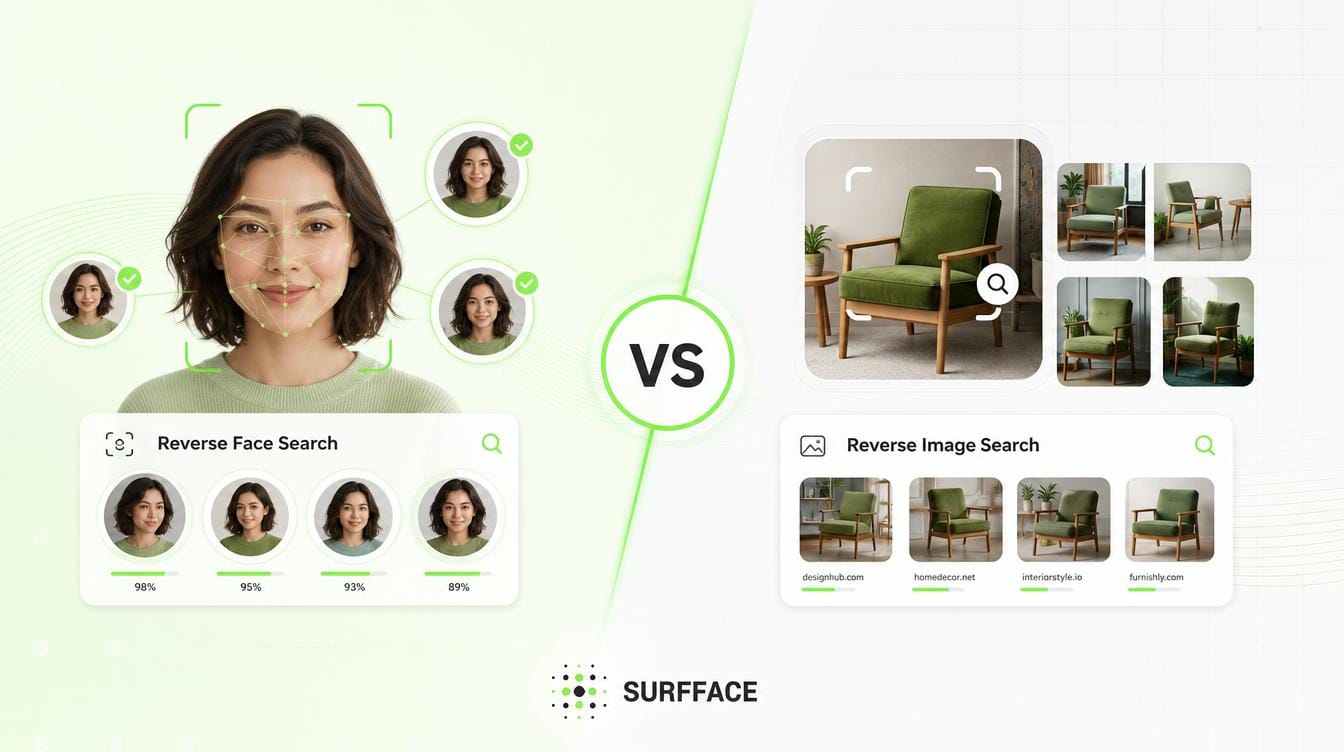 Surfface reverse face search