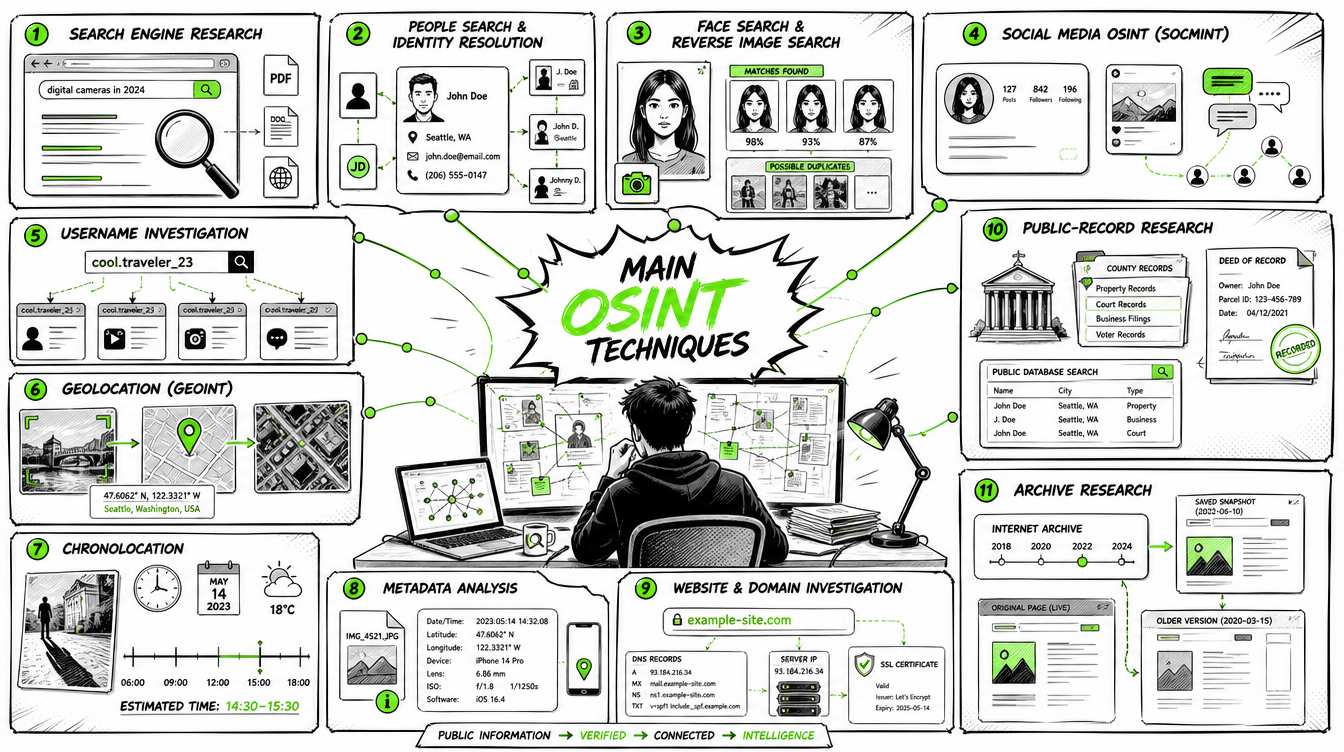 Main OSINT techniques